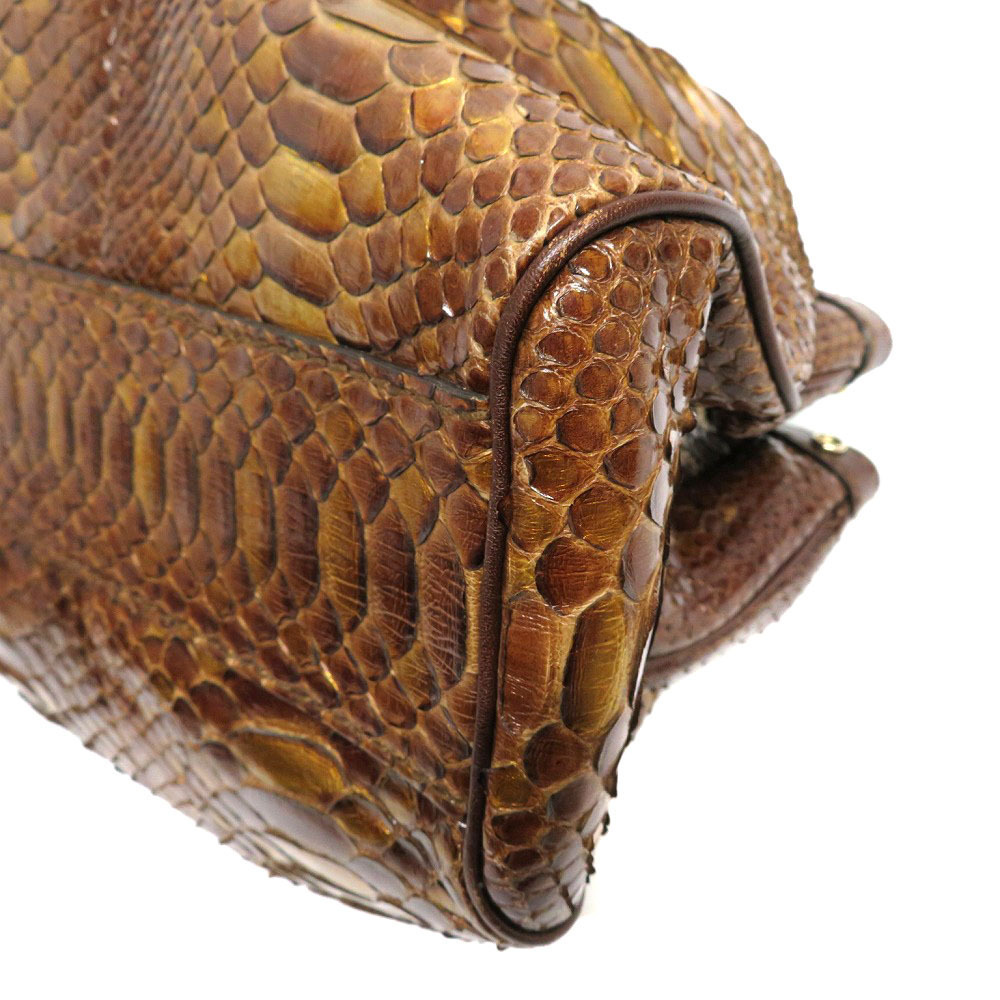 Gucci Python Handbag Brown - Picture 5 of 9